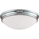 Baumann 3 Light 14 inch Chrome Flush Mount Ceiling Light